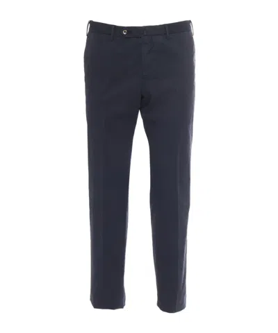 Pt01 Pleated Zipper Casual Pants In Blue