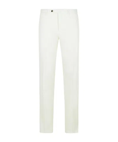 Pt01 Pleated Zipper Casual Pants In White
