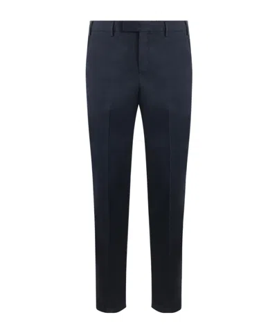 Pt01 Pleated Zipper Casual Pants In Blue