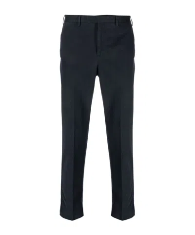 Pt01 Pleated Zipper Casual Pants In Blue