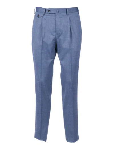 Pt01 Pleated Trousers In Blue