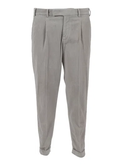 Pt01 Pt 01 Rebel 1 Pleat, Diagonal Pockets, Flap Back Pockets In Gray