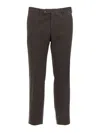 Pt01 Pt 01 Slim, Flat Front, Diagonal Pockets, Unfinished In Brown