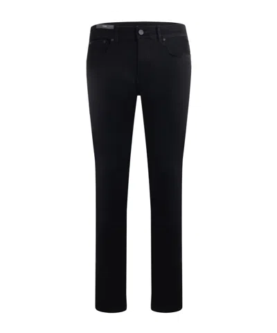 Pt01 Denim Trousers With Belt Loops In Black