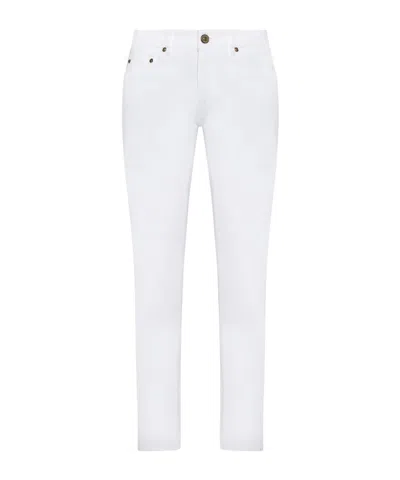 Pt01 Pt Torino Logo Patch Slim-fit Jeans In White