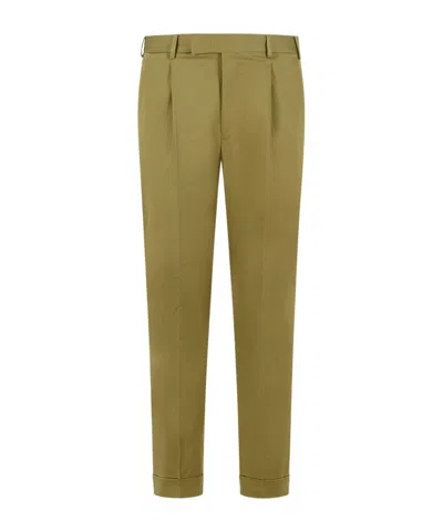 Pt01 Pleated Trousers In Green