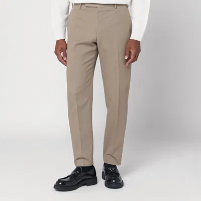 Pt01 Rebel Beige Trousers In Brown