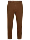 Pt01 Belt-loop Casual Pants In Brown