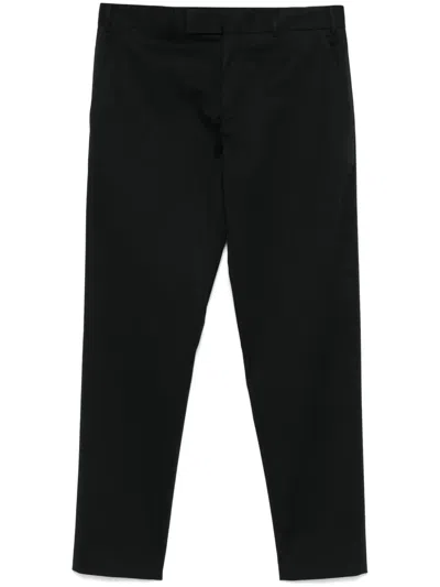 Pt01 Pleated Zipper Casual Pants In Black