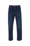 Pt01 Rebel Dark Washed Blue Jeans In Blue