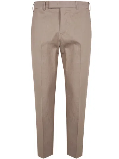 Pt01 "rebel" Regular Fit Trousers In Brown
