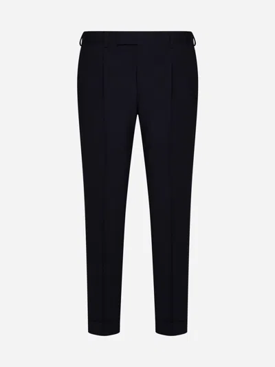 Pt01 Rebel Stretch Wool Trousers In Non Definito