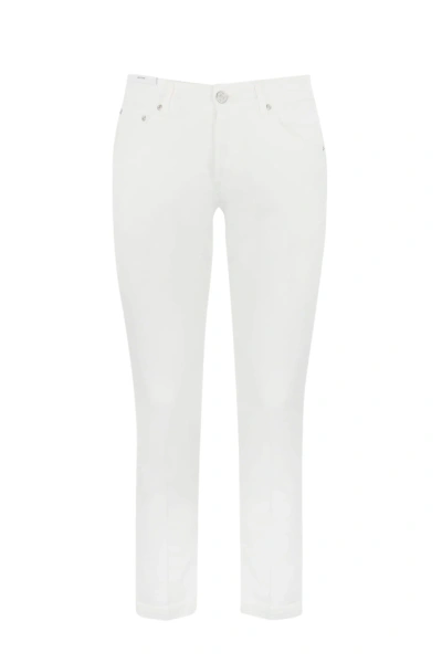 Pt01 Reggae 5 Pocket Jeans In White Denim In Bianco