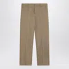 Pt01 Rope-coloured Trousers In Cotton And Linen