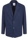 Pt01 Single Breasted Jacket In Blue