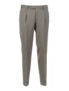 Pt01 Single Pleat Formal Trousers With Diagonal In Gray