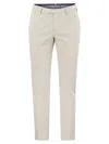 Pt01 Skinny Trousers In Cotton And Silk In Ice