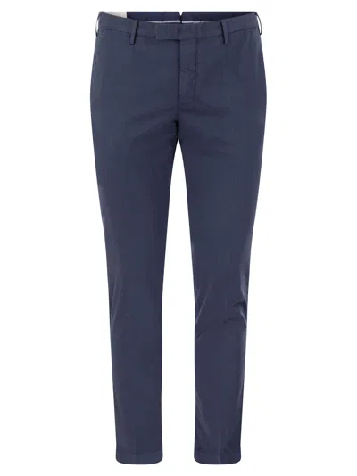 PT01 SKINNY TROUSERS IN COTTON AND SILK