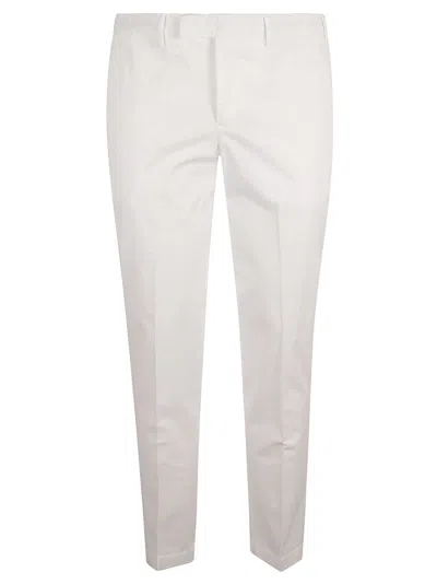 Pt01 Slim Fit Plain Trousers In White