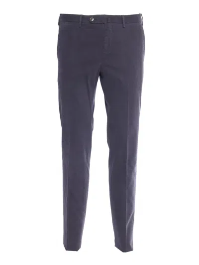 Pt01 Slim, Flat Front, Diagonal Pockets In Blue
