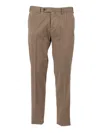 Pt01 Slim Flat Front Straight-leg Pants In Brown