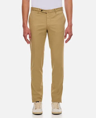 Pt01 Slim Trousers In Gold