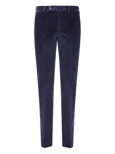 Pt01 "slim" Trousers In Blue