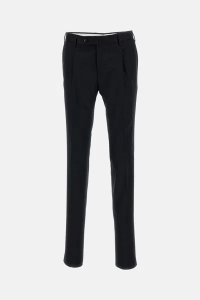 Pt01 Slim Wool Trousers In Black