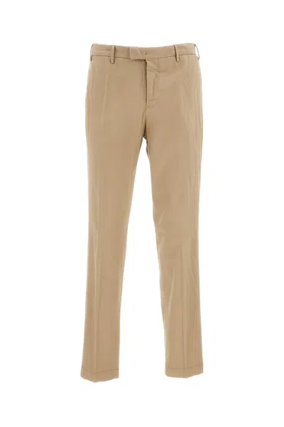 Pt01 Soft Beige Slim-fit Trousers With Tailored Design In Multi
