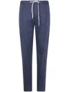 Pt01 Soft Popeline Regular Trousers In Blue