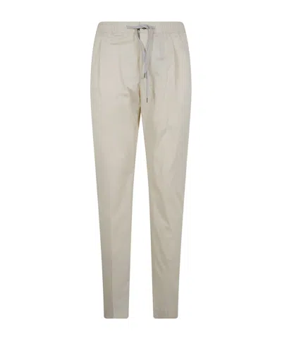 Pt01 Soft Popeline Regular Trousers In White