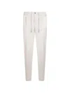 Pt01 Soft Popeline Regular Trousers In White
