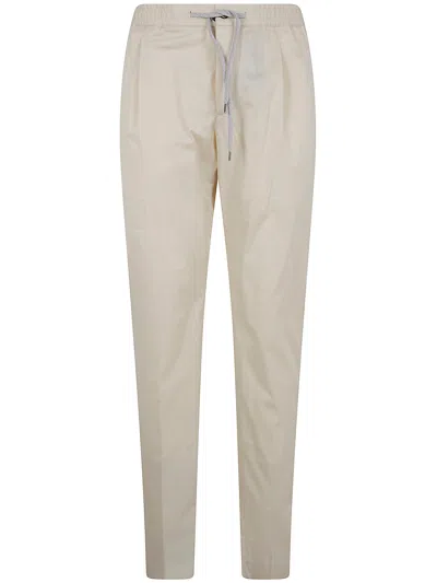 Pt01 Soft Popeline Regular Trousers In White