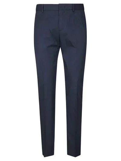 Pt01 Straight-leg Tailored Pants With Structured Waistband In Blue