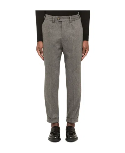 Pt01 Straight-leg Tailored Trousers In Burgundy