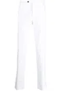Pt01 Buttoned Straight Leg Trousers In White