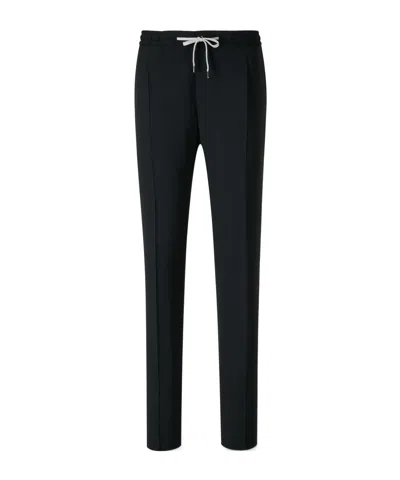 Pt01 Straight-leg Wool Trousers In Black