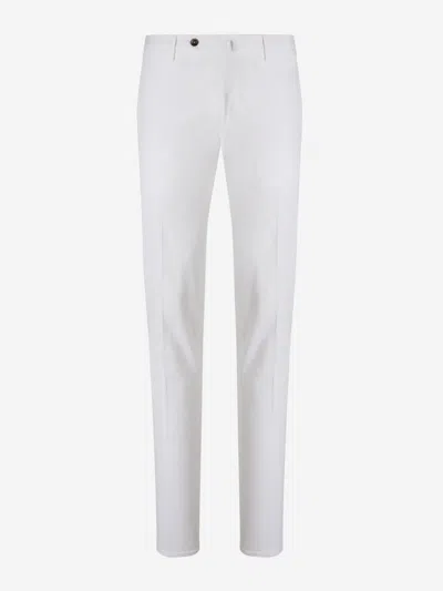 Pt01 Stretch Chino Trousers In White
