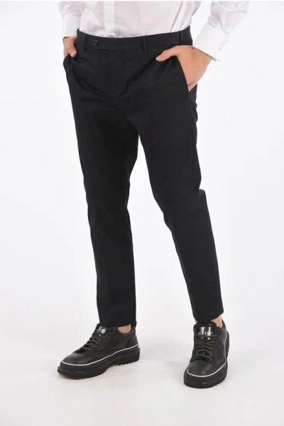Pt01 Stretch Cotton Chino Trouser In Black