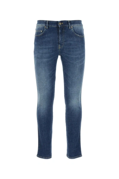 Pt01 Stretch Denim Rock Jeans In Blue