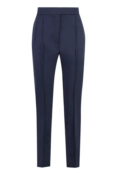 Pt01 Pt Torino Ambra Pressed Crease Slim-fit Trousers In Blue