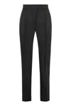 Pt01 Pt Torino Stretch Viscose Trousers In Black