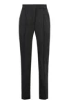 Pt01 Pt Torino Stretch Viscose Trousers In Black