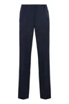 Pt01 Pt Torino Stretch Viscose Trousers In Blue
