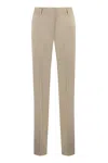 Pt01 Stretch Viscose Trousers In Sabbia