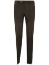 Pt01 Superlight Deluxe Wool Slim Flat Front Pants Clothing In Brown