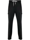 Pt01 Drawstring-waist Tapered-leg Trousers In Black