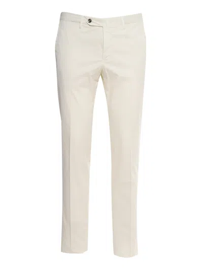 Pt01 Superslim Cream-colored Trousers In Multi