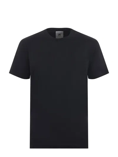 Pt01 T-shirts And Polos Black In Blue