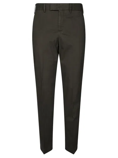 Pt01 Tailored Brown Pants With Classic Waistband In Green